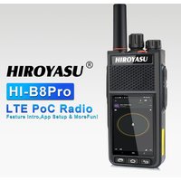 HIROYASU HI-B8Pro PoC Network Walkie Talkie 2GB RAM 16GB ROM 2.4-Inch Touchscreen Android9.0 OS 2G 3G 4G LTE Zello PoC Radio