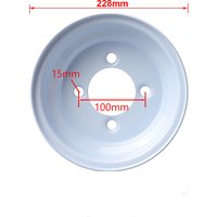 8 Inch 100mm*4 Stud White Wheel Hub Rims Fit For Golf Cart ATV Go kart Quad Bike 16x6.50-8 18x9.50-8 Wheels Accessories