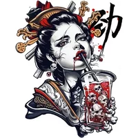 Car Stickers Japanese Geisha Funny Decal for Motorcycles Suitcases Laptops Waterproof Cover Scratch Sticker
