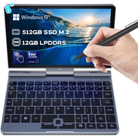 P8 8 Inch 2 in 1 Touch Laptop Intel 12th Gen N150 4 Core 12GB RAM 512GB SSD Windows 11 Portable Mini Gaming Notebook