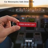 1Pcs REMOVE BEFORE FLIGHT Keychain Pilot Key Chain for Motorcycles Cars Backpack Key Tag New Embroidery Key Fobs Aviation Gifts