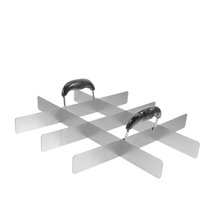 Cake Cutter Slicer Stainless Steel Square Cake Divider With Handle Kitchen Dining Supplies For Birthday Baking Picnic Home Flan