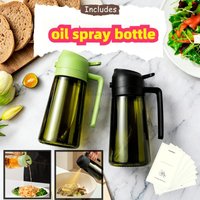 500ML Oil Sprayer for Cooking 2-in-1 Olive Oil Dispenser Leakproof Olive Oil Sprayer Bottle for Cooking Air Fryer BBQ Salad