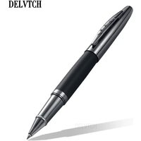 DELVTCH Metal Gel Pen Matte Handle Business Signature Pen 0.5mm Black Blue Ink Cartridge Office School Writing Stationery Gifts