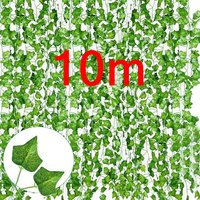 2/4//6/8/10M Silk Leaves Fake Creeper Green Leaf Ivy Vine String for Home Wedding Hanging Garland Artificial Plants Decoration