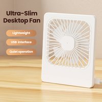 Portable Desk Fan USB Rechargeable Fan 180° Tilt Folding Personal Fan Green White Mini Ultra Quiet Table
