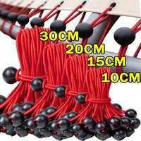 Heavy Duty Camping Awning Tie Down Rope Outdoor Tent Canopy Tie Down Clips Red Elastic Straps Storage and Fasten Accessories