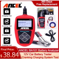 ANCEL BA101 Car Battery Tester 12V Battery Analyzer 2000CCA 220AH Automotive Car Battery Scanner Multilingual Diagnostic Tool