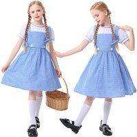 Middle Ages Children's Peach Blossom Western Cape Costume Maid Girl Countryside Style Character Shooting Costume
