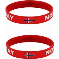 2pcs Norway Flag Silicone Bracelets Sports Game Wristbands National Wrist Strap for Men Women Rubber Band Fashion Accessories