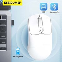 Wireless Bluetooth 5.4 Mouse For iPad Samsung Huawei MiPad Android Windows Tablet 1600DPI 2.4G Rechargeable Mouse For Laptop PC