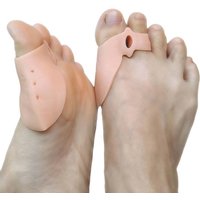 2piecs=1pair Silicone Bunion Adjuster Pads Pain Relief Gel Big Toe Straightener Thumb Valgus Protector Foot Fingers Separator