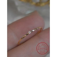 925 Sterling Silver Simplicity Advanced Personalized Wrap Zircon Rings for Women Ring High Quality Gold Color Fine Jewelry