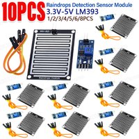 Rain Drops Detection Moisture Monitor Sensor 3.3V-5V Monitor Weather Sensor Relay Board High Sensitivity for Arduino Robot Kit