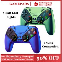 RGB Light NEW For Playstation 5 ps5 controller Wireless Console Controller Gamepad Turbo Dual Sense Vibrate Programming
