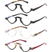 BEGREAT Anti-Blaulicht-Linse Halbrahmen Presbyopie Hochwertige Neue Mode-Brillenfassung Vintage Lesebrille Dioptrien +1,0 bis +3,5