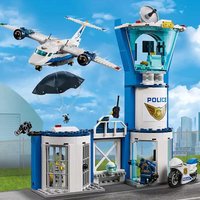 City Series 60210 Sky Police Air Base Air Special Police Base Parachute Police Station thief Assembled Building Block Toys11210