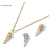 1/2/4Pcs Brass Charm Pendant 18K Gold Plated Cone Spike Pendant Charm For Jewelry Making,Necklace Accessories,DIY Jewelry