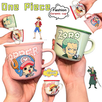 One Piece ceramic mug, cute and stylish cartoon, personalized creative simple coffee cup, gift for friends on holidays