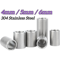 304 Stainless Steel 4mm 5mm 6mm Bushing Unthreaded Standoff Spacer Bushing Washer Round Hollow Gasket Sleeve OD 7~12mm
