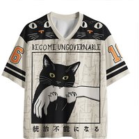 2026 Summer New Japanese Harajuku Style V-neck Shirt Men's Outdoor Sports, Loose and Casual, Quick Drying Short Sleeved T-shirt