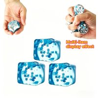 (HefengCL)1/3/5PCS Mini Snowflake Slow Rebound Ice Cube TPR Squishy, Sensory Stress Relief Toy, Perfect for Christmas Gifts
