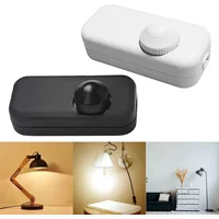 1PC Inline LED Dimmer Switch Built-in Rotary ON/OFF & Knob Control Adjustable LED Dimmer 220-240V Lights Switch Lighting Button