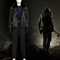 Leon Scott Kennedy Cosplay Costume Resident Evil Requiem Black Coat Pants Belt Straps Outfit Uniform RE9 Halloween Party Suits