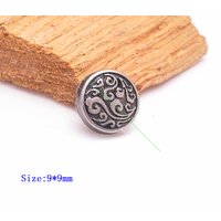 50PC 10MM Silver Floral Engraved Handcraft Stud Rivet Tacks for Leathercraft bag shoes bracelet Decorative