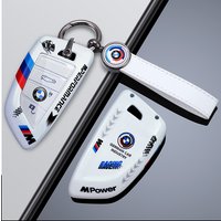 Racing Style ABS Car Remote Key Case Cover Shell For Bmw X1 X3 X5 X6 X7 1 3 5 6 7 Series G20 G30 G11 F15 F16 G01 G02 F48 Keyless