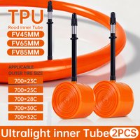 TPU Road Bike Inner Tube 700C 700x23C/25C/28C/30/32C UltraLight Bicycle Inner Tire Camera 45/65/85mm French Valve Inner Tubes