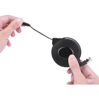 New Adjustable Retractable CAT6 RJ45 Lan Network Cable Cord Black (2m)