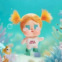 POP MART CRYBABY Vacation Mode On Series Vinyl Blind Box Mystery Box Toys Kawaii Ornaments Figurines Home Decor Desktop Model