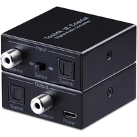Bi-directional Digital Audio Converter Optical to Coax Optical SPDIF Toslink to Coaxial and Coaxial to Optical Swticher Adapter