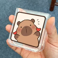 Cute Capy Bara Anime Pattern Case for Samsung Galaxy Z Flip 7 6 5 4 3 5G Clear Capybara Shell Transparent Flip5 Flip6 Funda Para