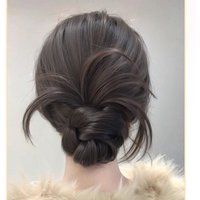 New Synthetic Hair Bun Claw Clip Natural Black Brown Bun Head Wig Fluffy Wig Hair Clip Hair Accessories