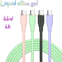 UGOURD Liquid Silicon USB-Type C To C Fast Charging Cable 66W USB to C PD 60W 45W 27W For Huawei SCP Xiaomi iPhone 15 16 Pro Max