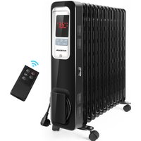Aigostar Oil Monster 33JHH - 2500W Ölradiator Energiesparender, LCD Elektro Heizkörper mit 13 Rippen,4 Heizstufen,Thermostat, Fernbedienung,Überhitzun