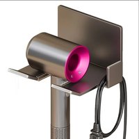 Hair dryer storage rack space aluminum non perforated hair dryer rack multifunctional storage rack