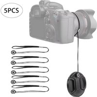 Anti-Drop Lens Cap Keeper 5Pcs Universal Lanyard Strap for DSLR SLR Camera Anti-Loss Rope Protective Cap Strap