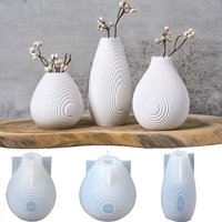 Nordic Ripples Vase Silicone Mold DIY Home Decor Ornaments Crafts Making Plaster Resin Flowerpot Casting Molds Home Decor