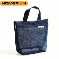 HOMEFISH Mesh Makeup Toiletry Storage Bags Handbags Portable Travel Washing Body Shower Tools Organizer Hanging Organizer Pouch