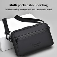 Fashionable Multi-Layer Shoulder Bag,Hand-Held Casual Crossbody Bag, Suitable for Commuting, Daily Use,Black Business Travel Bag