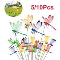 5/10Pcs Colorful 3D Dragonfly Garden Yard Planter Dragonfly Flower Arrangement Dragonfly Outdoor Decor Flower Pots Decoration