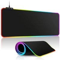 LED Light Mousepad RGB Keyboard Cover Desk-mat Colorful Surface Mouse Pad Waterproof Multi-size Computer Gamer Esports Mouse Pad