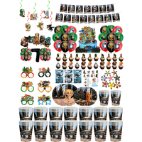 HOT Brainrot Birthday Party Decoration Ballon Italian Brainrot Birthday Banner Cake Topper Plate Cup Glasses Party Supplies Set