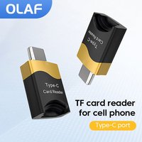 OTG Type C to TF Card Reader 2TB TF Memory Card Reading Adapter Min Aluminum Alloy Card Reader Type C Plug Play For iPad Macbook