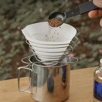 Foldable Coffee Filter Reusable Stainless Steel Dripper Funnel Cup for Camping Outdoor Barista Brewing Tool