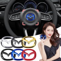 ABS Car Steering Wheel Center Emblem Sticker Accessories for Mazda 3 BK BL Axela 2 5 CX5 CX6 CX-4 Mazda 6 GH GG CX-7 MX5 RX8 Ms
