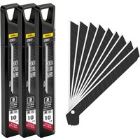 9mm Utility Knife Blades with Black Coating - Alloy Steel, 60° Sharp Edge, Wear-Resistant for Precision Cutting in Crafting